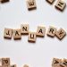 January spelled out in Scrabble tiles